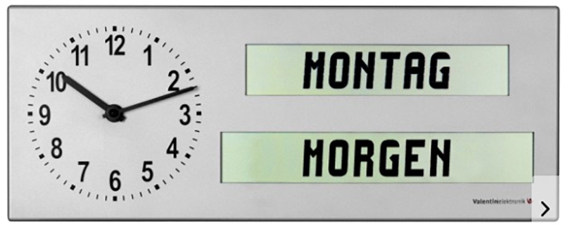 senioren uhr wochentag